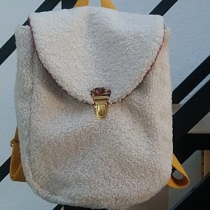 sac à dos enfant, en tissu bouclettes